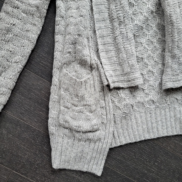 Aritzia Talula  Greenpoint Open Front Pocket Knit Cashmere Lambswool Cardigan - Picture 5 of 16